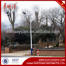 Hot sale steel pole for street light applicaion energy saving solar street light pole withe battery bracket